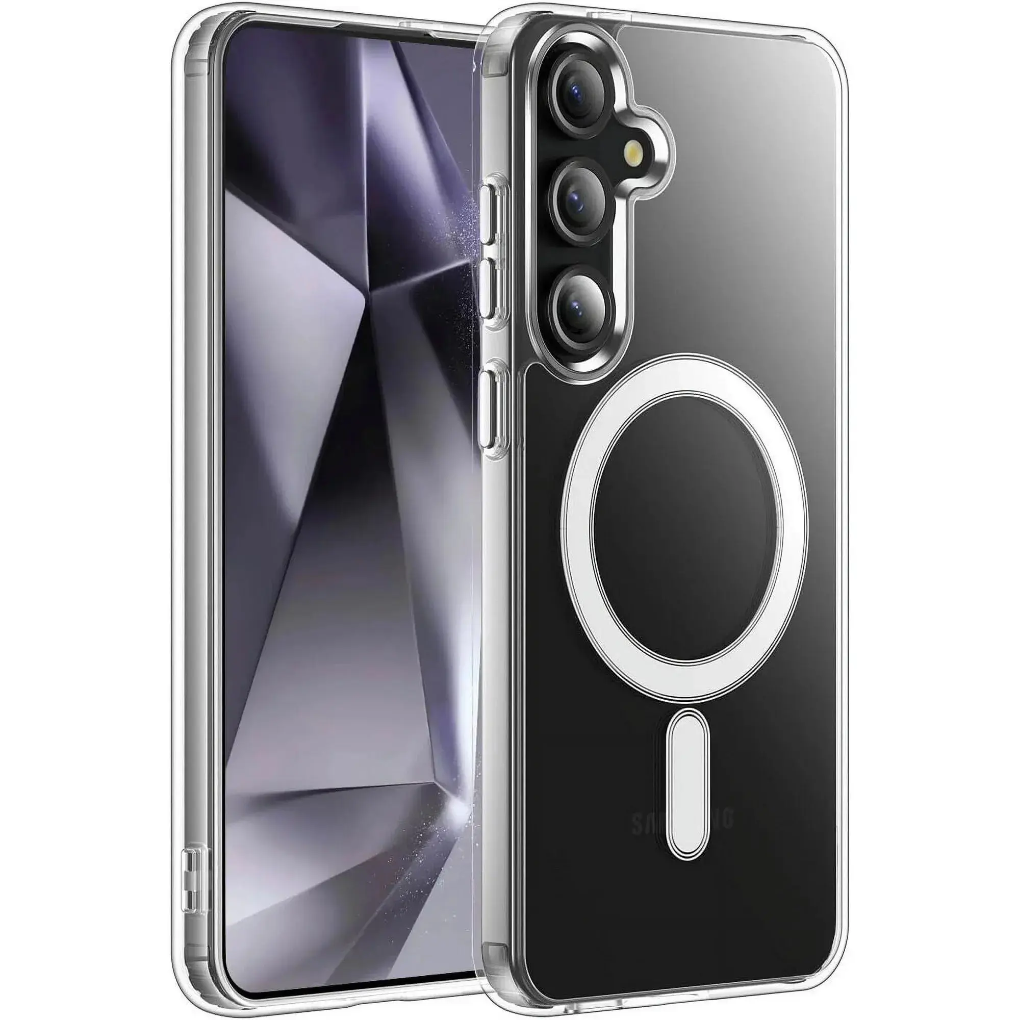 Entronix Galaxy S25 Plus [Magnetic-Compatible] Crystal Clear - Sturdy Case Cover Protective Shockproof Wireless Protection Durable Dustproof Smartphone