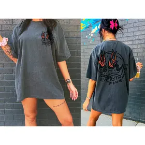 UNISEX Comfort Colors® Everything's Fine Tee, Rock n Roll Vintage Rebel Skull Shirt, Retro Moto Edgy Grunge Tops Festival Aesthetic Streetwear