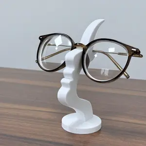 Unique Curved Eyeglasses Stand, Glasses Holder, Minimalist Design, Plastic Material, Ideal for Living Room, Bedroom, Office, Holiday Gift, Home Decor