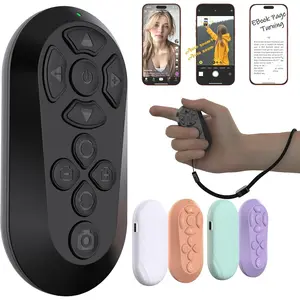 Remote Controller Compatible with iOS/Android  Remote Control for  Scrolling Ideal for Camera/Video Recording/Kindle App (Black)