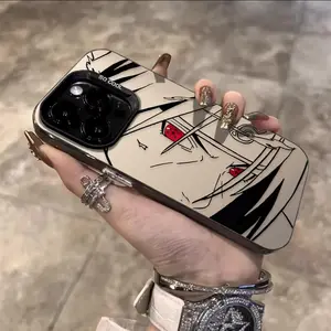 Anime Minimalist Line Art Character Phone Case For iPhone 17 16 15 14 13 12 11 Pro Max Air, Raised Lens Shockproof Cover, Perfect Anime Gift