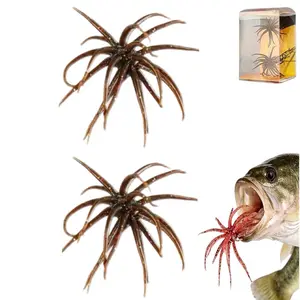 2Pcs Sea Urchin Soft Bait, Realistic Fuzzy Dice Fishing Lure, Floating TPR Swimbait with Reflective Stars, Plastic Baits for Bass Fishing,Drop Shot,Wacky Rig/Neko Rig & Finesse,Slow Sinking, Topwater Fishing Lure