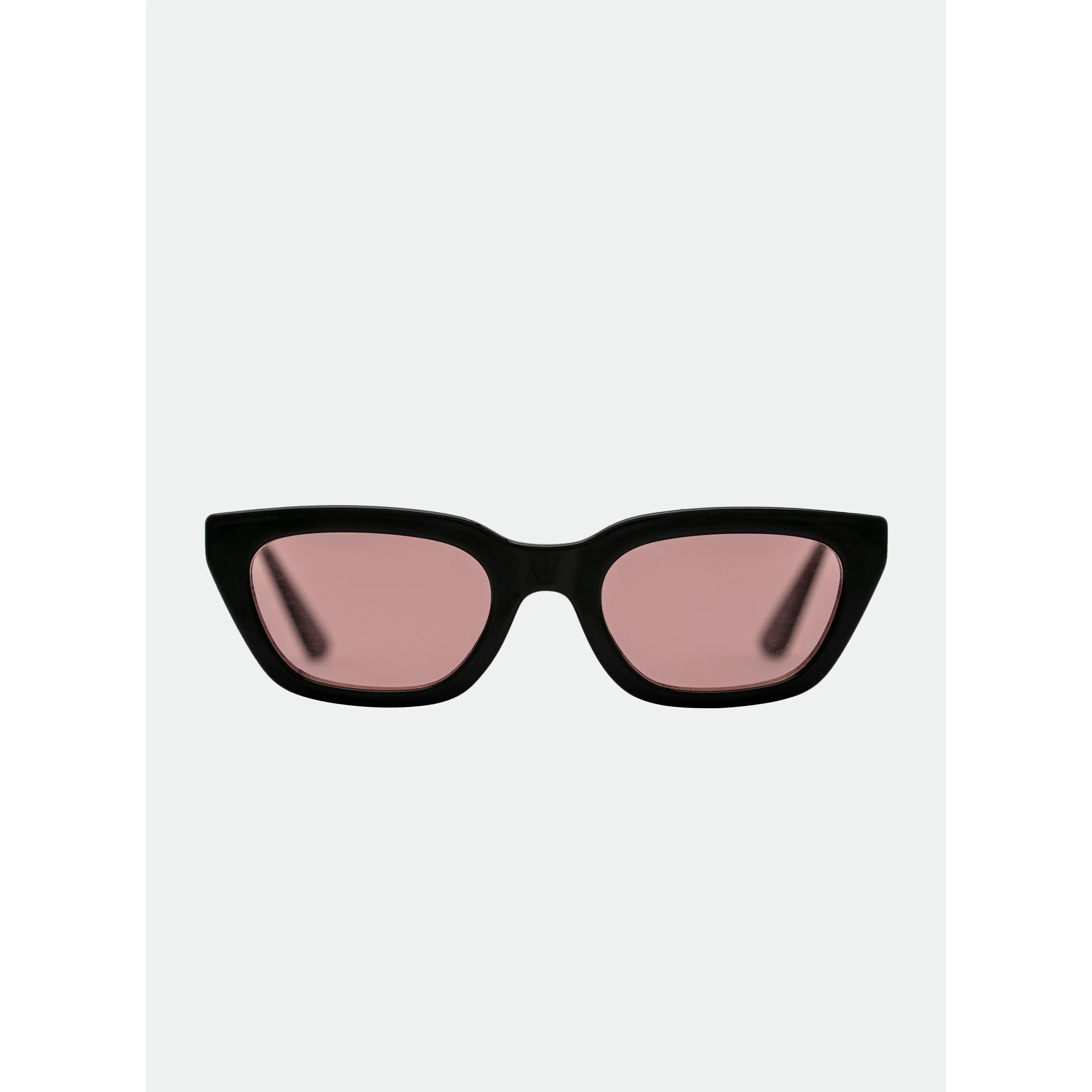 OTRA NOVE Unisex Cat Eye Sunglasses - Bold Edge Statement Frame, Shiny Black Frame with Rose Colored Lenses, 100% UV Protected Anti UV Glasses, Lightweight Contemporary Aesthetic Sunglasses, All-Day Wear, Weekend Brunches Accessory