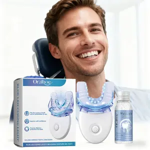 Electric U Shaped Toothbrush Rechargeable Sonic Toothbrush Whitening toothbrushes with 1-4 Brush Heads Full Mouth 6 Cleaning Modes Oral hygiene Cleansing summerwins