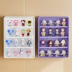 Wall-Mounted Blind Box Storage Display Rack, Bubblegum Matt Transparent Figure Stand, Cross-Border Foldable Showcase Box