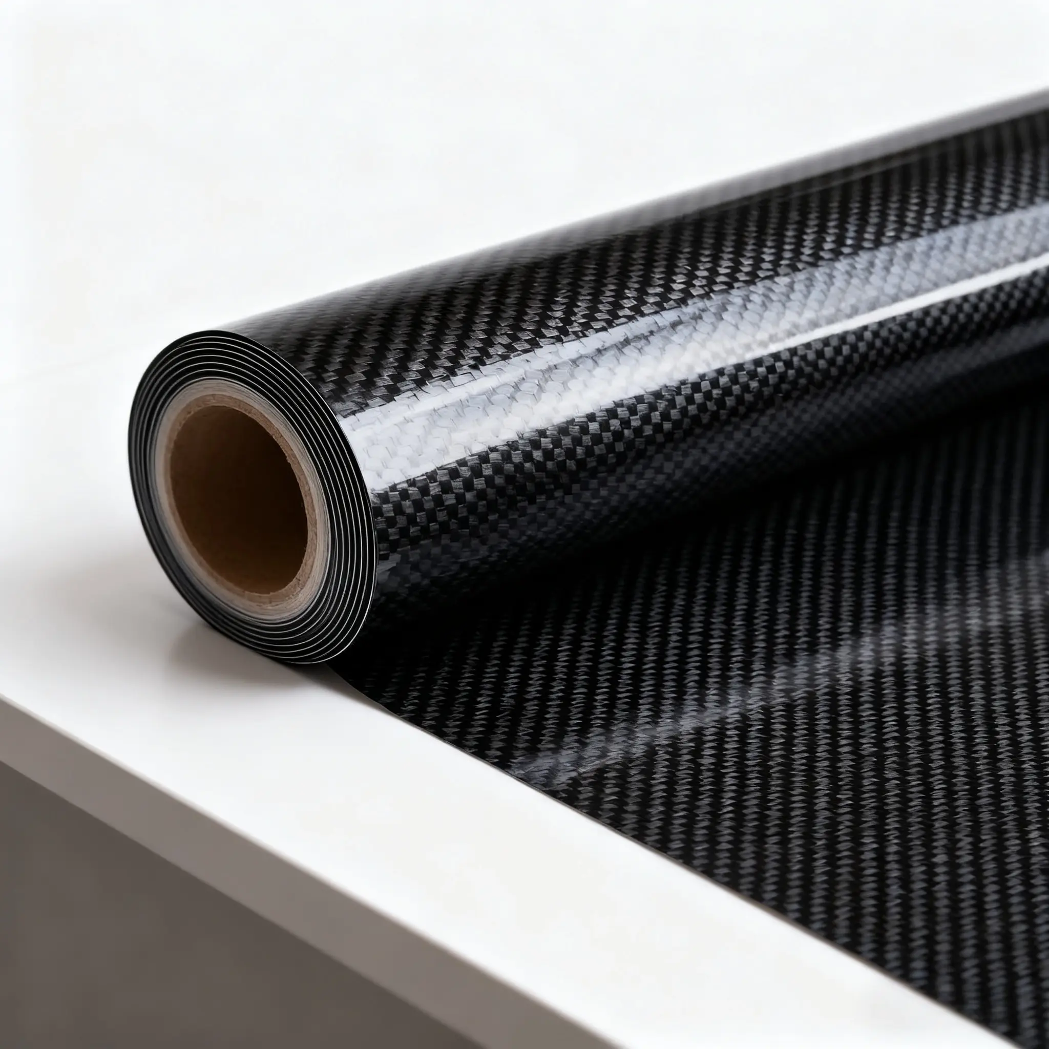 5D Glossy Black Carbon Fiber Vinyl Wrap Kit - Aesthetic Car Accessory, Easy-Application Car Sticker with 12x60/58x60/58x72in Sizes for SUV/Truck, Motorcycle Interior Decorative Auto Accessories, Car Interior Decorative