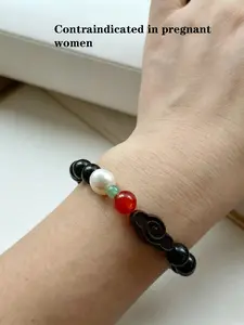 1 handmade hand crafted ancient recipe for Xijiwan herbal fragrance wooden bead bracelet, suitable for daily wear and gifting, suitable for both men and women's wooden fragrance jewelry