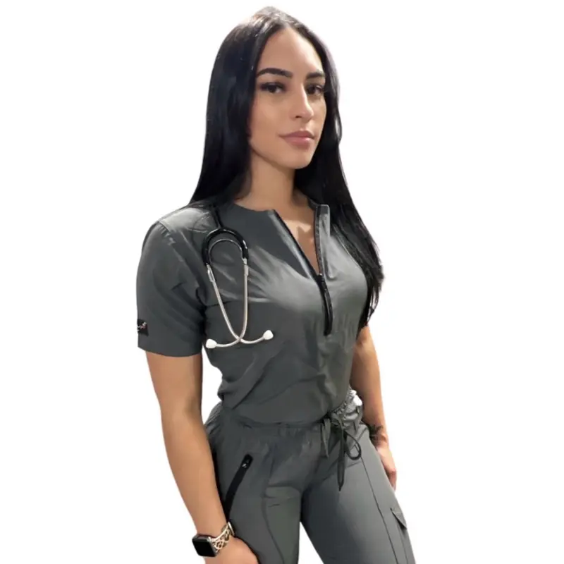 (Solo el Top) Royal ScrubWear-Nyah Women’s Stylish Scrub Top | Lightweight Stretch Uniform Top for Medical Professionals(Top Only)