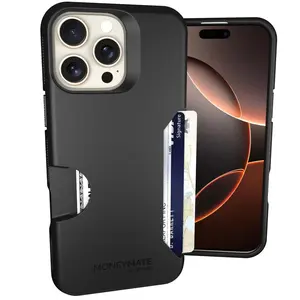 Moneymate Slim Wallet Case with Card Holder (Up to 4 Cards and Cash) Protective and Shockproof for Up to 10-Foot Falls, Military Grade Protection, Smartphone Accessories Wireless Cellphone