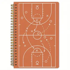1 Basketball Court Planning Notebook - Spiral-bound notebook with basketball diagrams, including court layout and strategy practice - Portable 5.5x8.3 inches (139x211 mm) - Ideal for coaches, tactical discussions, and training - Perfect gift for coaches,