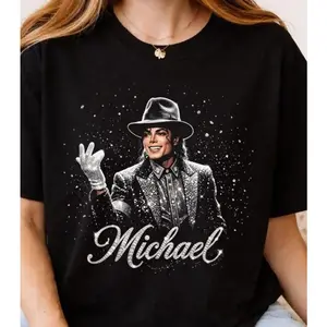 Michael Jackson King of Pop Halftone T-Shirt 0123,summervibes