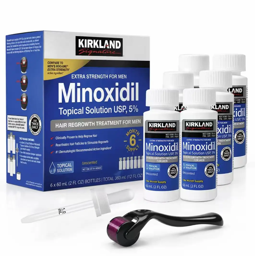 Kirkland Minoxidil 5% for Men & Women Daily Scalp Care Liquid for Thinning & Uneven Hair 3-Month Supply I Nourishes Hair Roots, Boosts Fullness & Promotes Natural Healthy Hair. Skin Specialist Approved