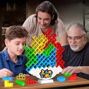 32/48/64/80/96-piece fun balance stacking game, a brain-challenging activity for children and adults, perfect gift choice--for Christmas, Halloween parties, family nights, dormitory and team games