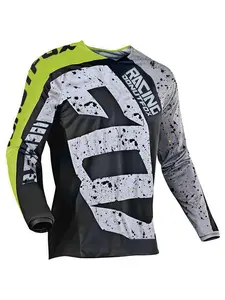 Donutfox Off-Road Motorcycle Shirt, Bmx MTB Atv Downhill Tee, Men's Cycling Sportswear, Sports Tops, Quick-Dry Breathable, All-Season Use