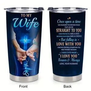 20oz Stainless Steel Insulated Car Cup for Wife Perfect Gift From Husband Ideal for Birthdays Valentine's Day New Year Leak Resistant Tumbler Drinkware