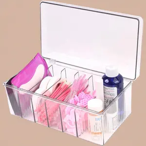 Professional Lash Organizer Box for Eyelash Extensions Clear Acrylic Storage Container with Separated Compartments DIY Lash Tech Supplies Home Brow Studio Essential