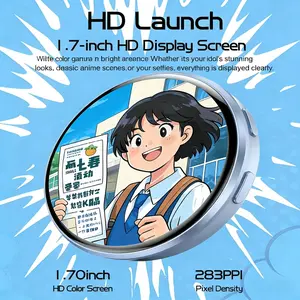 Cyber Electronic Bar Smart Network Badge 1.7-inch HD Screen Anime Electronic Badge | Dynamic Display GIF/Video Badge