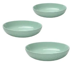 Temp-tations Carved Willow Set of 3 Shallow Nesting Bowl Set