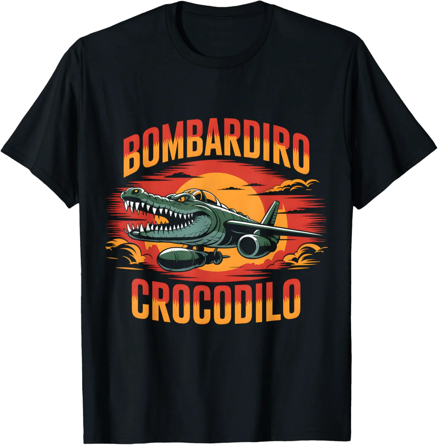 Bombardiro Crocodilo Funny Italian Brainrot Meme Trend T-Shirt - Abigaillou Shop 46B0F31J673Z