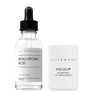 Asterwood Hydration Heroes Bundle  | Hyaluronic Acid Face Serum + Volulip Plumping Lip Treatment for Smooth, Glowing Skin & Fuller Lips