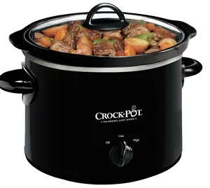 Crock-Pot 2-QT, Black Round Manual Slow Cooker