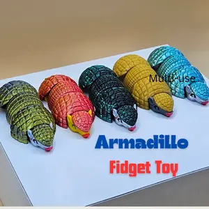 Rolling Armadillo Fidget Toy - Perfect Anxiety & Stress Relief Toy – Rolls into a ball – 3D Printed Desk toy - Sensory Toy