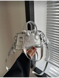 Mini Fashion Women Crocodile Embossed Handbag Crossbody Bag Stylish Handbag Fashionable Crossbody Bag