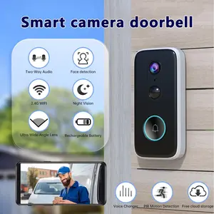 【2026 Flash Sale 】JOOAN Free Cloud Storage 2K Doorbell Camera, 2.4G WiFi Only Smart Wireless Charging Camera, Supports: Human Detection, Motion Detection, Two-Way Audio, Night Vision, Instant Alarm, Indoor And Outdoor Apartment Surveillance Cameras