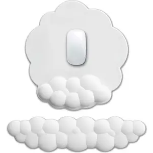 Keyboard wrist support set, ergonomically designed, with a cute cloud-shaped mouse pad and wrist rest, suitable for both work and gaming, Gaming Keyboard Accessories