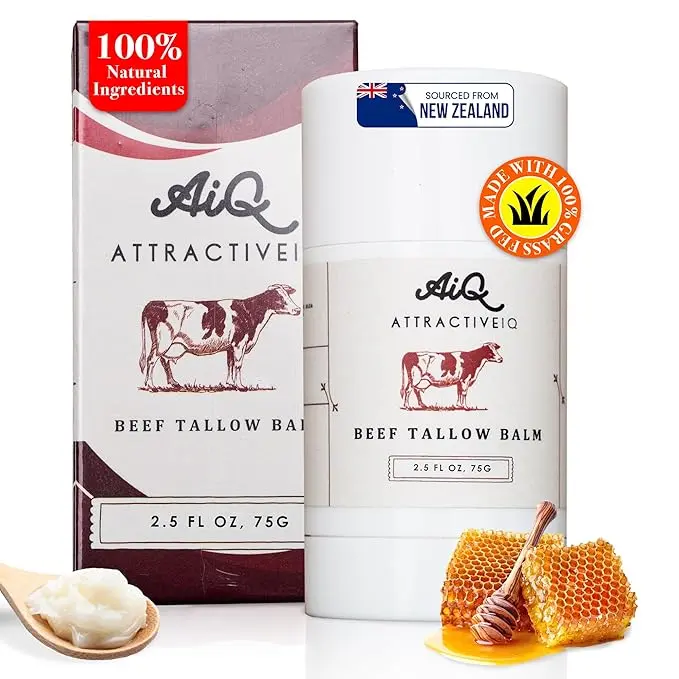 Organic Beef Tallow Balm 75g - 100% Grass Fed Cruelty-Free Hydrating Balm ,Moisturizing Balm for Soft, Smooth Skin - Handmade All-Natural Moisturizer