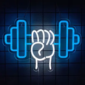 Dumbbell Neon Sign For Home Décor,Bedroom Decor,Room Neon Sign,Gym Decor,Sports Neon Sign,Men Women Wall Décor Gift