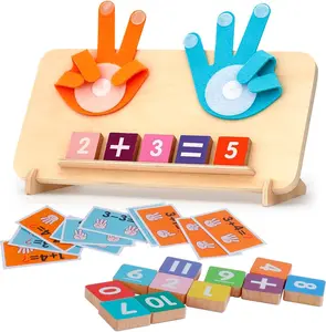 Montessori Educational Learning Tool for 4-6 Year Old Boys Girls Birthday Gifts, Toddler Preschool Learning Activities, Number Counting Blocks Tool for Kids, Math Manipulatives Counting Tool for 3-5