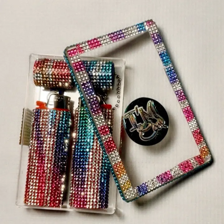 Pink Planes + Bling Lighter Case + Pink Planes Diamond Case + Crystal Rhinestones +  Luxury Accessory+ Assorted Colors & Styles- 2 Pack creative,  cute lighter lighter custom sparkle fancy lighters