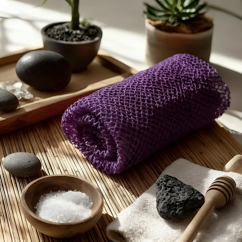 Ethically Sourced African Net Sponge - Exfoliating Mesh Sponge, Gentle Scrub Bath Accessory, Back Scrubber for Daily Use (Spring Glow Up Collection, Beauty & Personal Care),summerwins