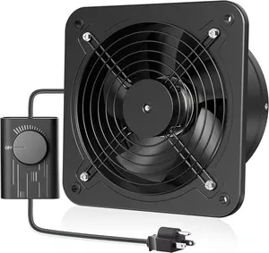 8 Inch Exhaust Fan with Speed Controller, 567 CFM Kitchen Exhaust Fan with Damper, Wall Exhaust Fan, Metal Extractor Fan for Window, Attic, Ceiling, Basement, Bathroom Ventilation