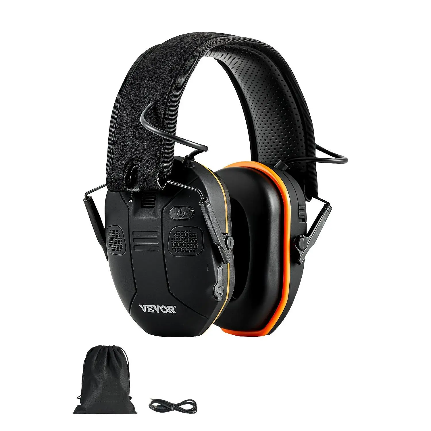 VEVOR Unisex Safety Earmuffs - Electronic Headphones with 5.3 Bluetooth, Sound Amplification, NRR23dB Noise Reduction, Battery-Powered for Shooting, Hunting, Construction