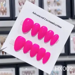 Press-On Nails Handmade Christmas Nail Inspo - White & Pink Striped Design for Festive Looks