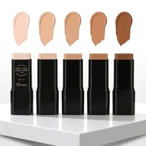 O'CHEAL 2-in-1 Foundation Stick with Built-in Brush | Long Lasting Waterproof Concealer Foundation | Cream Full Coverage for All Skin Tones, 5 Shades