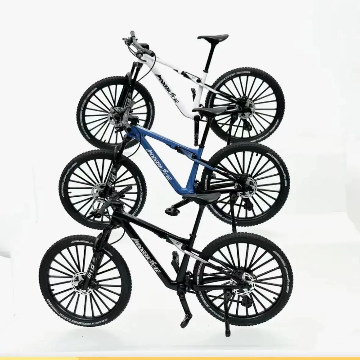 New Alloy Bicycle Model 1:8 Scale, Realistic Mountain Bike Downhill Road Bike, Decorative Ornament Gift Toy, Party Birthday Easter Present, Decorative Figurines