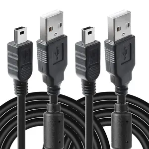2 Pack 10ft PS3 Controller Charger  - Mini USB Data  Cord for PS Move/PS3/PS3 Slim Controller, TI84 Plus CE, Digital Camera