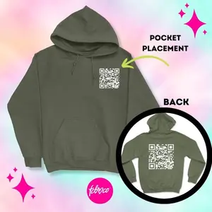 Funny QR Code Men's Hoodie