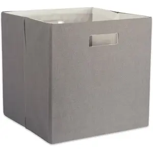 DII Poly-Cube Storage Collection Hard Sided, Collapsible Solid, Large, Gray