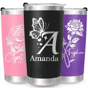 Enterprise Customized Personalized Tumbler 20oz Stainless Steel Dishwasher Safe with Custom Name Options, Available in 14 Color Options, Ideal for Coffee & More - Drinkware, Flasks Beverage Water Bottles Portable Insulated Triple papa gift