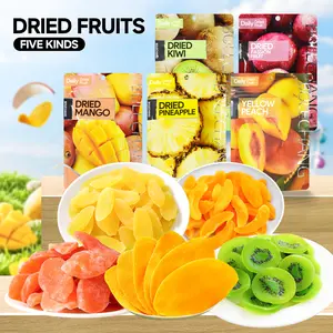Dried Fruit Variety Pack, Mango, Pineapple, Passion Fruit, Kiwi, Yellow Peach, Healthy Snacks for Adults & Kids, No Artificial Preservatives,Trail Mix, Office Snacks,On-the-Go Snacks,Vegan-Friendly