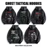 Superstyle Acid wash hoodie Simon "Ghost" Riley Skull Mask Warrior COD: Modern Warfare II Edition Long Sleeve Cotton Unisex Vintage Gym fit man retro fashion