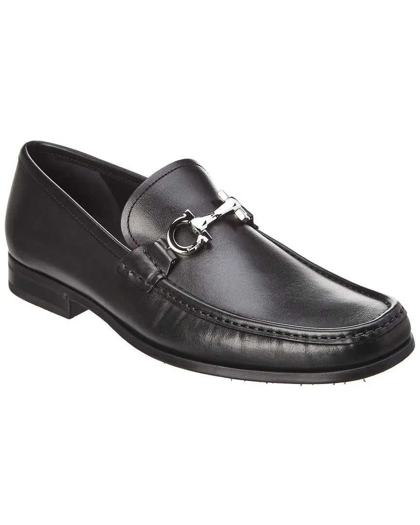 Ferragamo Gancini Reversible Bit Leather Loafer
