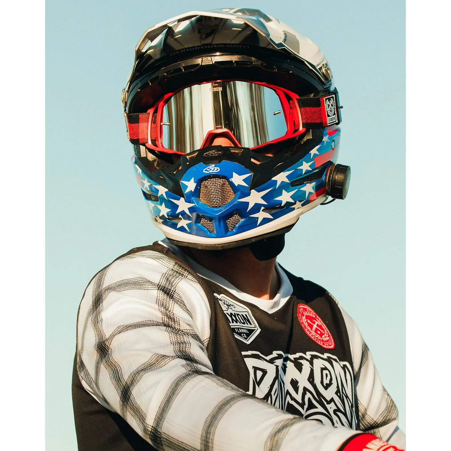 Contender PRO MX Goggles - Red Plaid / Silver Mirror Lens