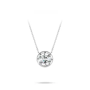 VAMERAY #6500 9 Carat Round Brilliant 8-Prong Solitaire Pendant Necklace