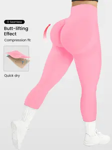 Plus Size Yoga Pants for Women, High Waist Seamless Workout Leggings, Spring & Fall Sports Fitness Trousers, Comfortable Tight Fit Design, Fitness Tights, Compression Fit, Quick Dry