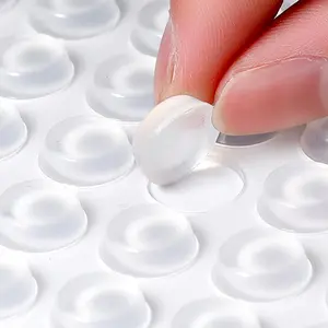 Silicone Cabinet Door Buffer Pad, 64pcs Self Adhesive Slam Noise Dampening Protector for Slamming Cabinet Doors, Adhesive Pad Dot for Furniture, Cupboard, Humidor, Hinges, Drawer & Latch